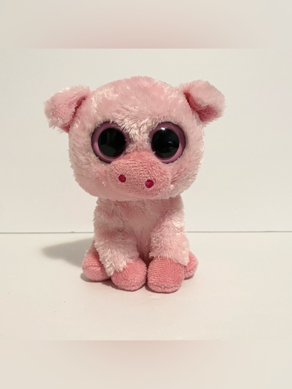 TY Beanie Boos CORKY the Pig Plush Purple Heart Tush Tag 2011 6” Stuffed Animal